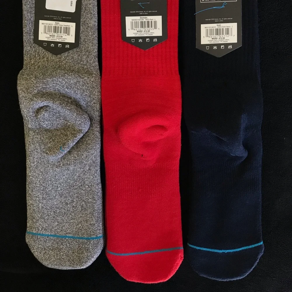 STANCE Classic Sock Heather, Red and Navy Large